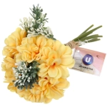 Цветочная композиция «Волшебная гортензия» 15*22см цвет желтый