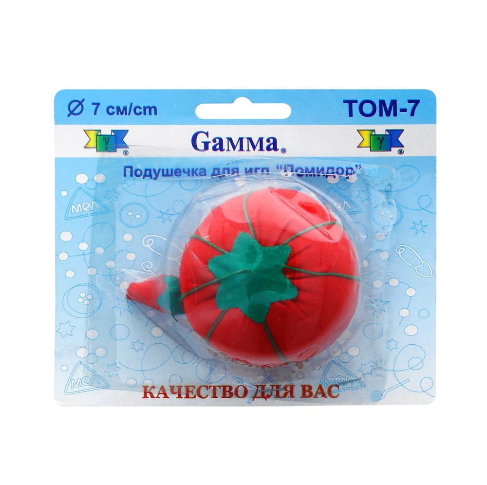 "Gamma" ТОМ-7 Подушечка для игл "Помидор" 7 см в блистере