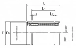 Линейный подшипник LM25-UU TECHNIX