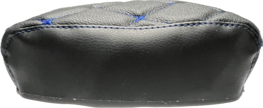 Чехол на штатный подлокотник Лада Приора (синяя нить Бабочка)