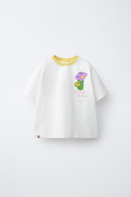 ZARA ФУТБОЛКА С ПРИНТОМ LEGO®, БЕЛЫЙ