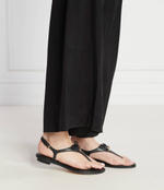 Босоножки кожаные nori flat Michael Kors - черный(40R4NRFA1L)