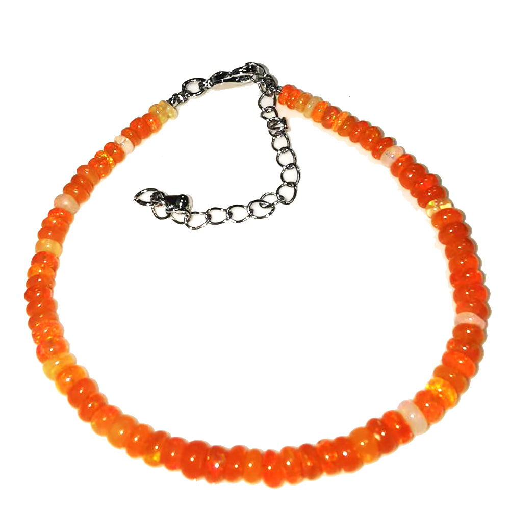 Браслет "Тросик" опал огненный