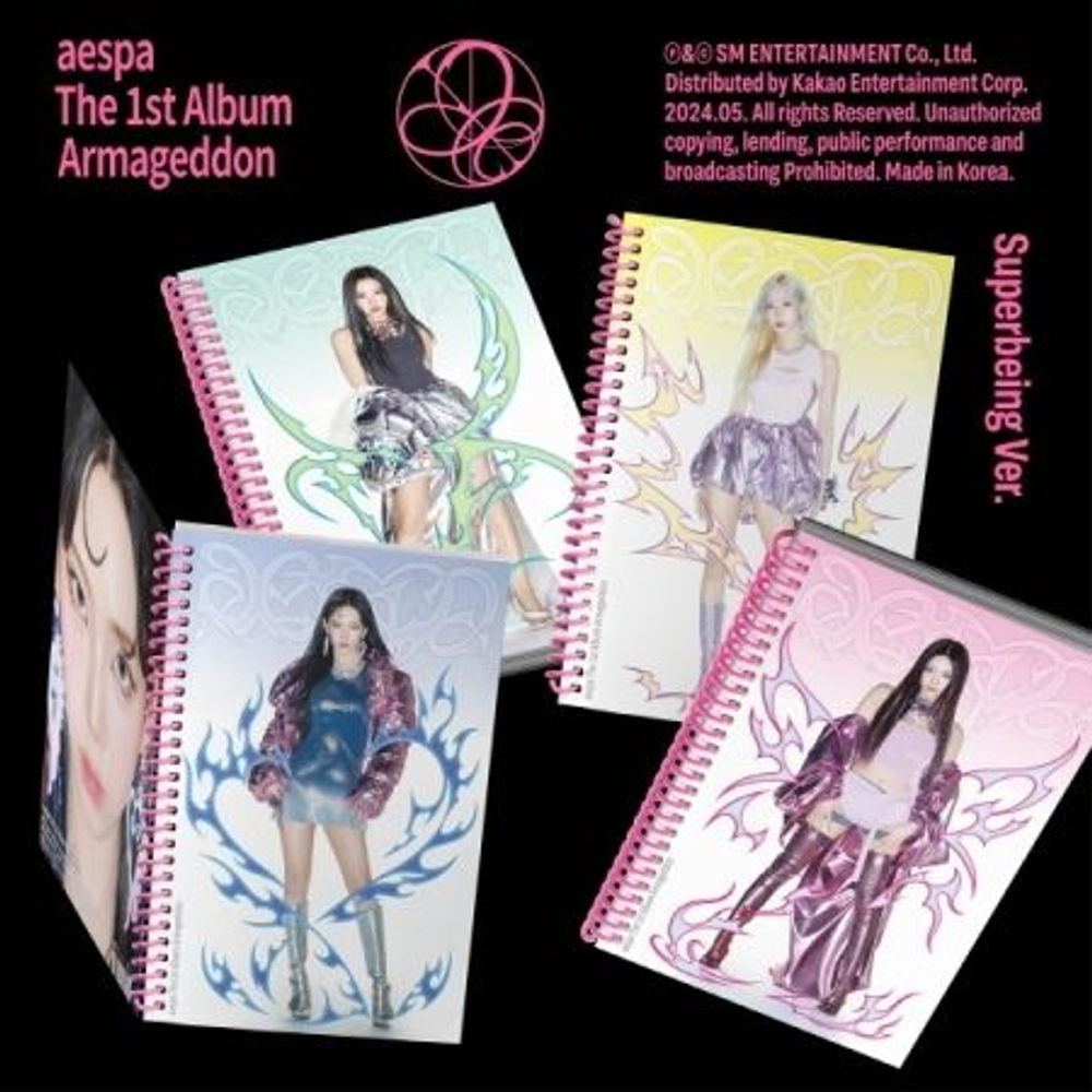 Альбом aespa - ARMAGEDDON 1st Album SUPERBEING Version 4 Cover SET