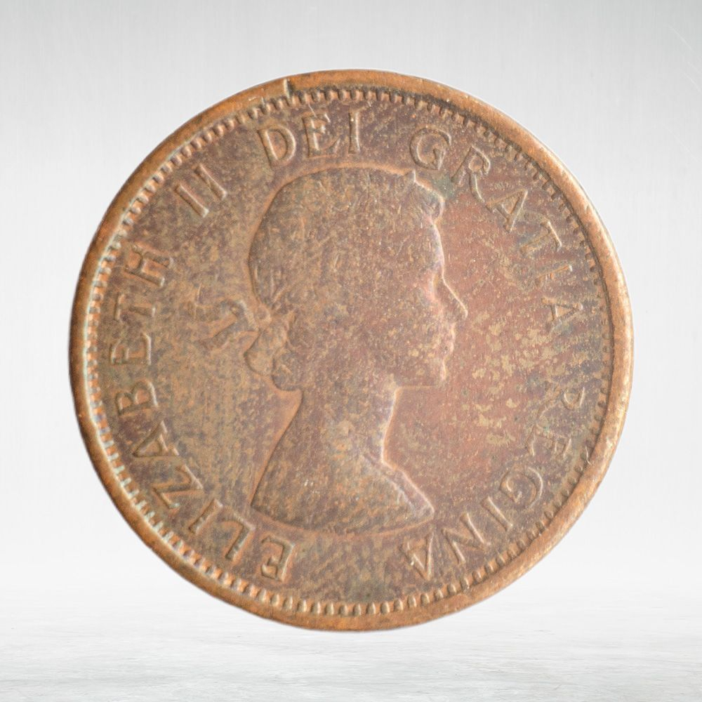 Canada, 1 Cent, 1962 – Elizabeth II (First Portrait), VF