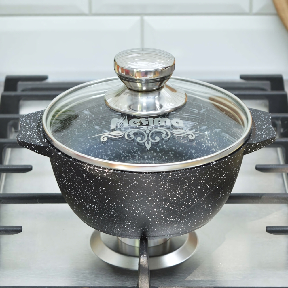 Кастрюля 1л Гранит black