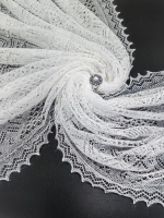 Оренбургский пуховый платок-паутинка А150-02 экрю