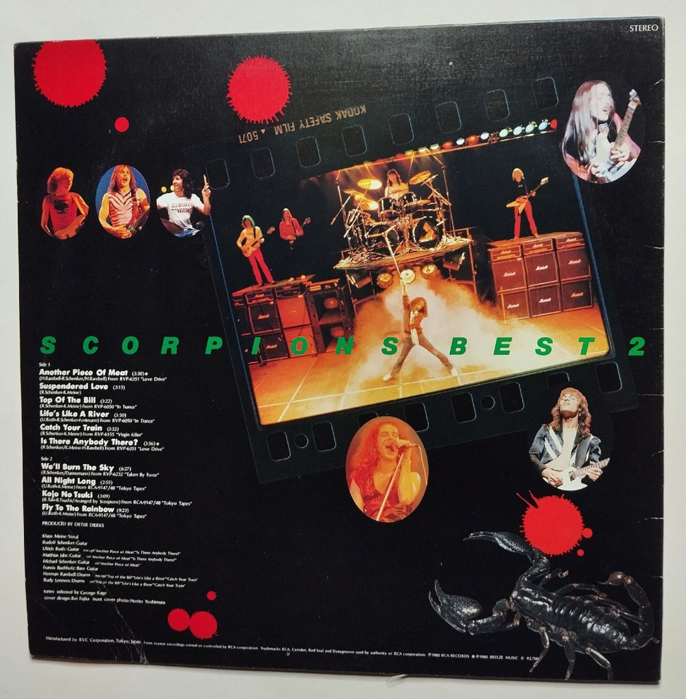 Винтажная виниловая пластинка LP Scorpions Best 2 (Japan 1980) (No Obi)