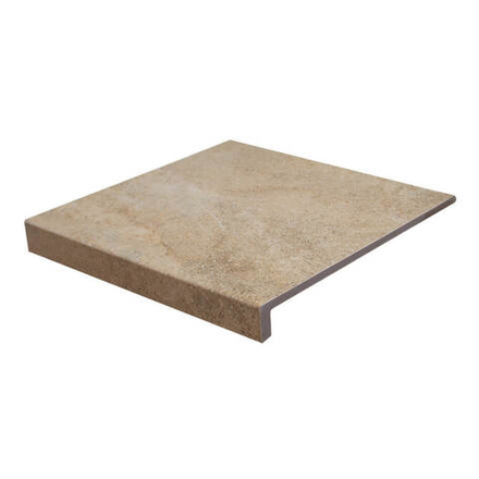 Interbau - Abell, жёлто-бежевый, цвет 270, 310x304x9.5 - Клинкерная ступень - прямой угол