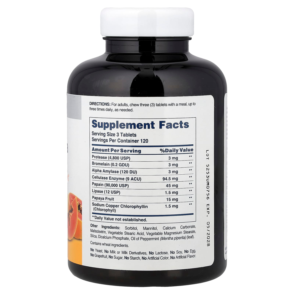 American Health, Super Chewable Papaya Enzyme Plus, 360 таблеток