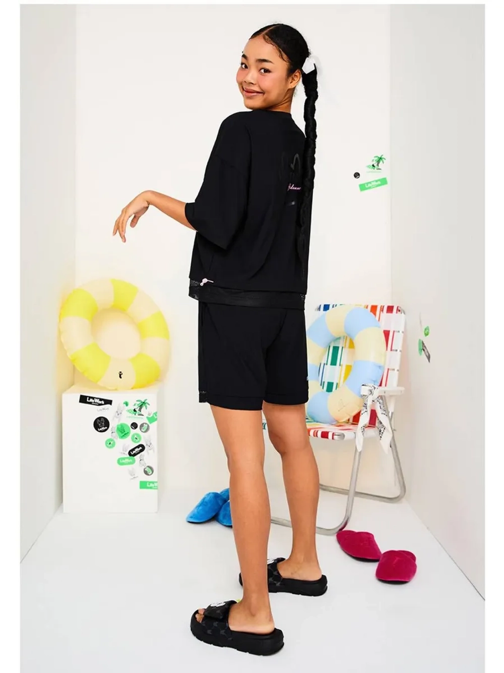 Многослойные шорты с сеткой