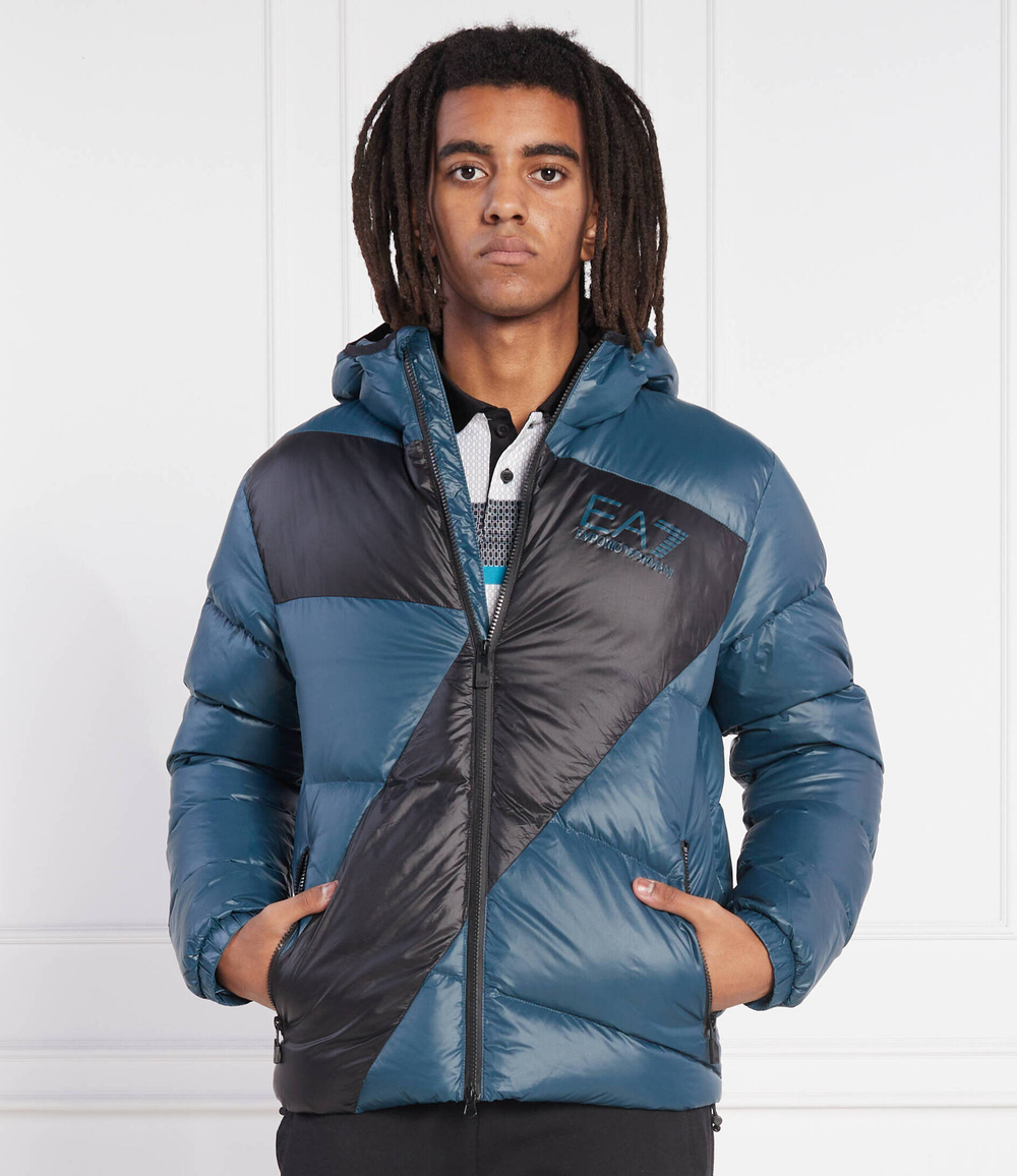 пуховая куртка EA7 - морской(6LPB53 PNR4Z)