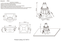 Светильник встраиваемый Crystal Lux CLT 007C1 BL