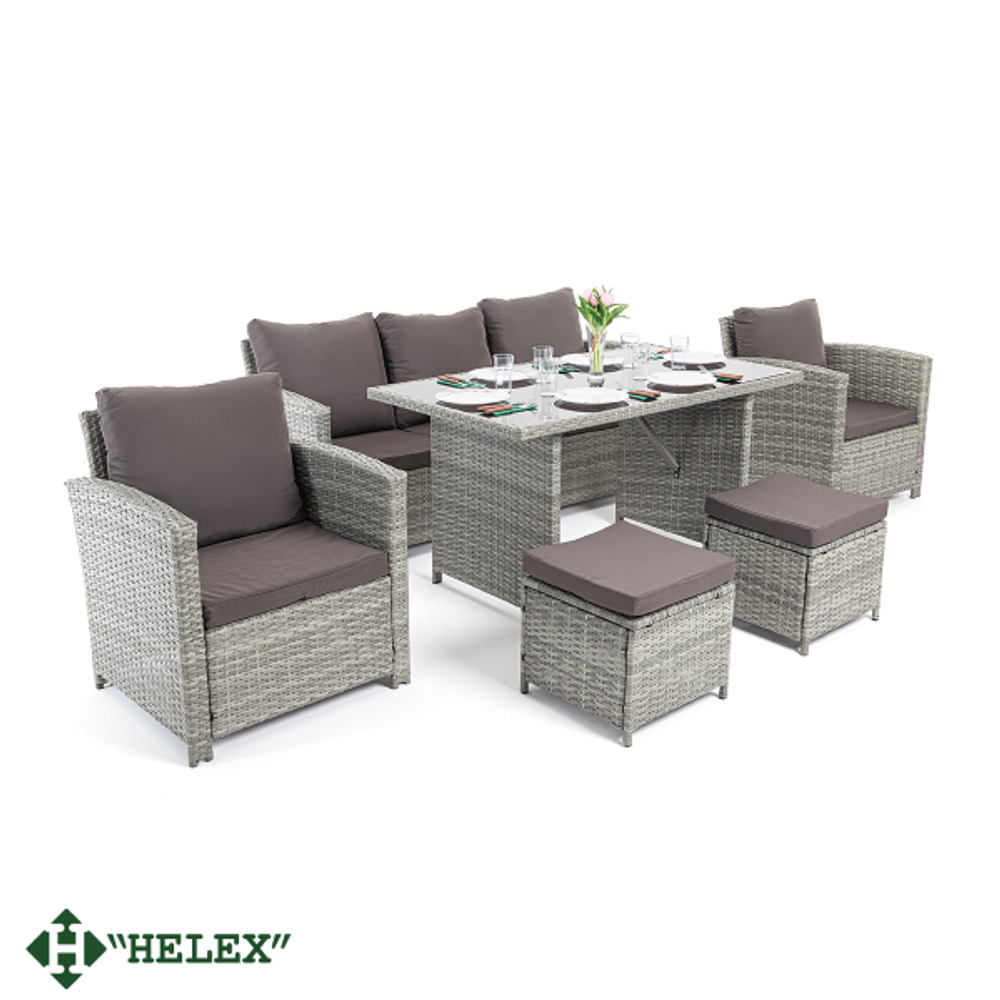 Комплект садовой мебели HELEX 71313 (6 предметов), серый