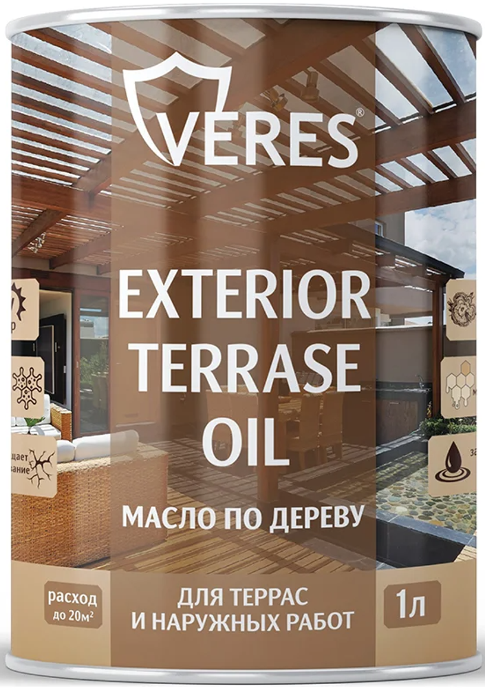 Масло для террас и дер.полов 1л Белый ВЕРЕС