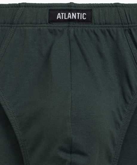 Мужские трусы (3шт) слипы спорт Atlantic 3MP-178, хлопок, черный + изумрудный + черный