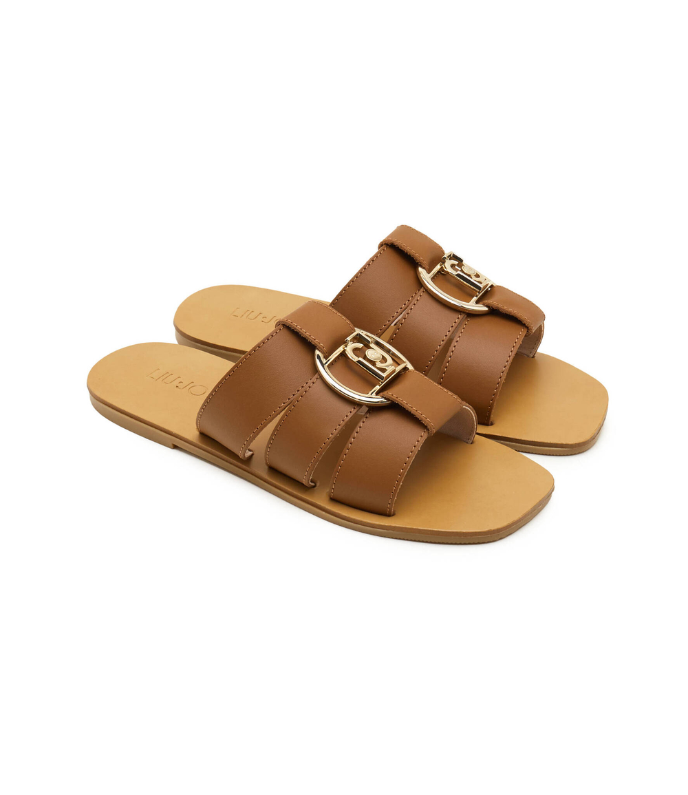 Шлепанцы кожаные saba 08 Liu Jo - коричневый(SA4119 P0102)