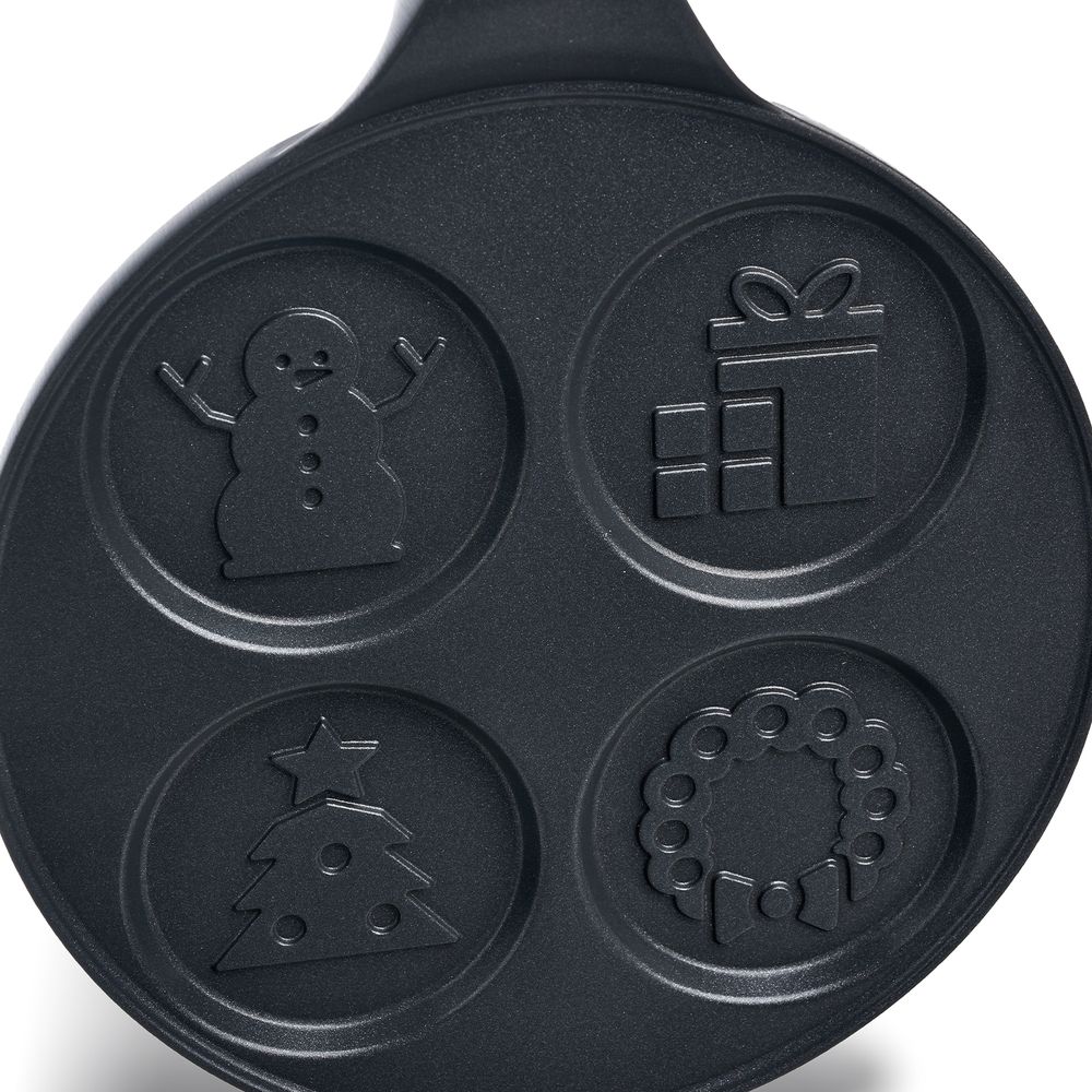 СКОВОРОДА AGNESS "ЗИМНЯЯ ЗАБАВА" ДЛЯ ОЛАДИЙ С АНТИПРИГАР.ПОКРЫТИЕМ ДИАМЕТР=21.5 СМ.