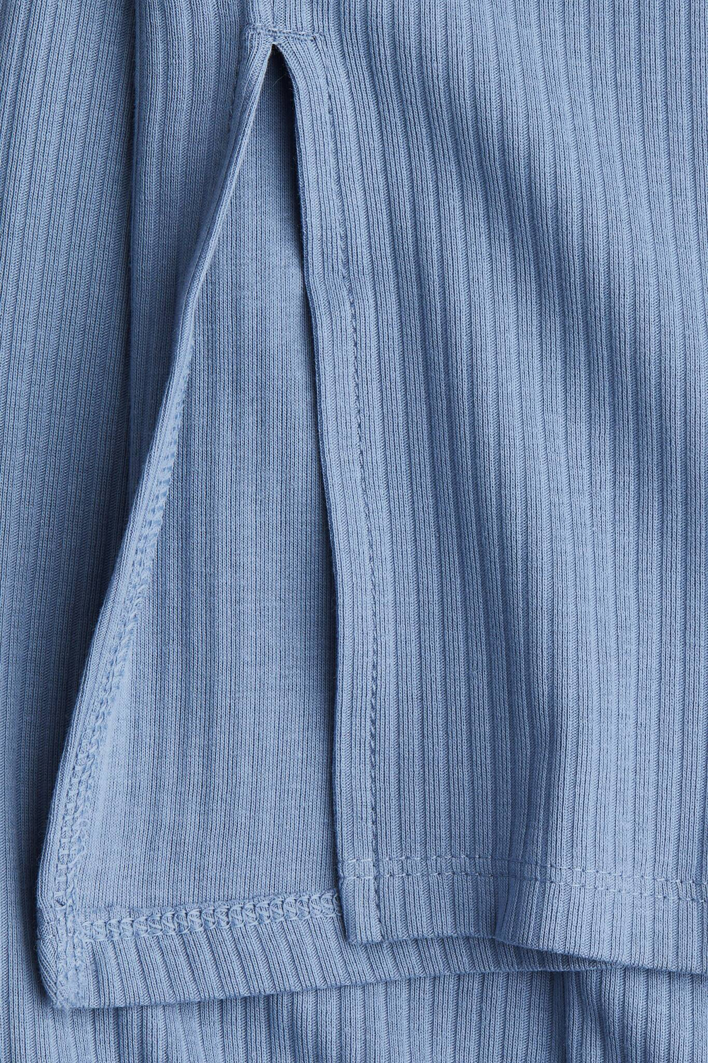 H&M Комплект из эластичного трикотажного топа и юбки, пыльно-синий