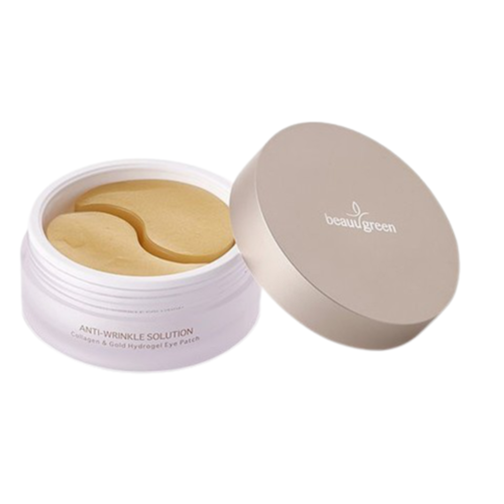Патчи гидрогелевые с коллагеном и золотом (большой размер) - BeauuGreen Collagen & gold hydrogel patch(premium)