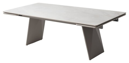 Стол ШЕРЛ  220 CRYSTAL ONIX BIANCO, керамика / Латте каркас М-City