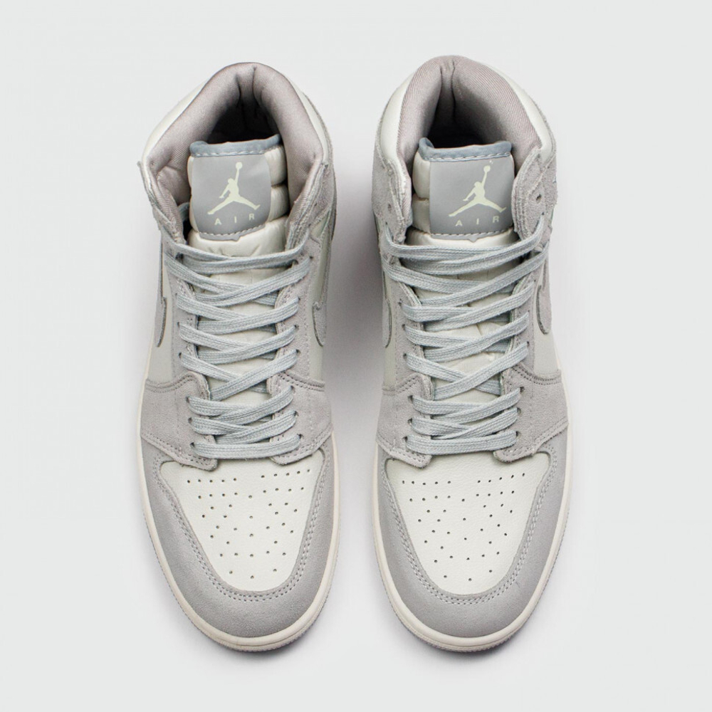 кроссовки Air Jordan 1 Mid White / Grey