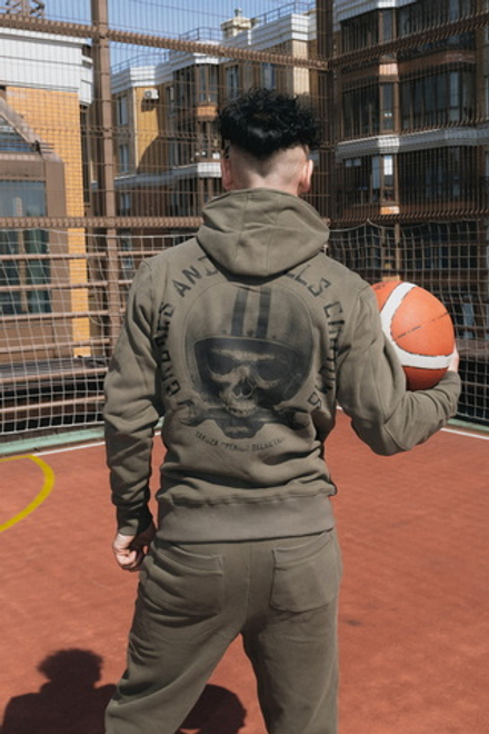 Толстовка тёмно-оливковая Yakuza Premium 3624-2