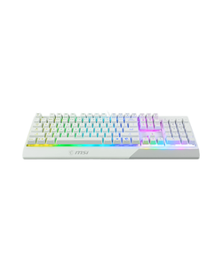 Gaming Keyboard MSI VIGOR GK30, Wired, Mechanical-like plunger switches. 6 zones RGB lighting with several lighting effects. Anti-ghosting Capability. Water Resistant (spill-proof), White