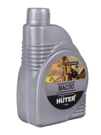 Масло моторное для двухтактных двигателей полусинтетическое Huter 1л (для бензопил и триммеров)