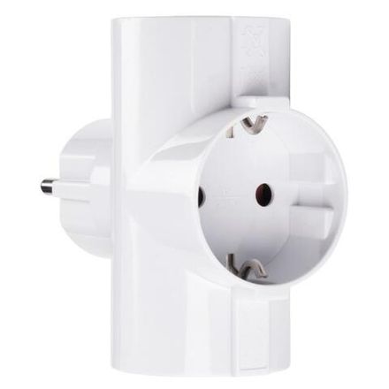 Разветвитель 3-м с заземл. 16А IP20 AD-3G-R 3.5кВт JazzWay 2853363