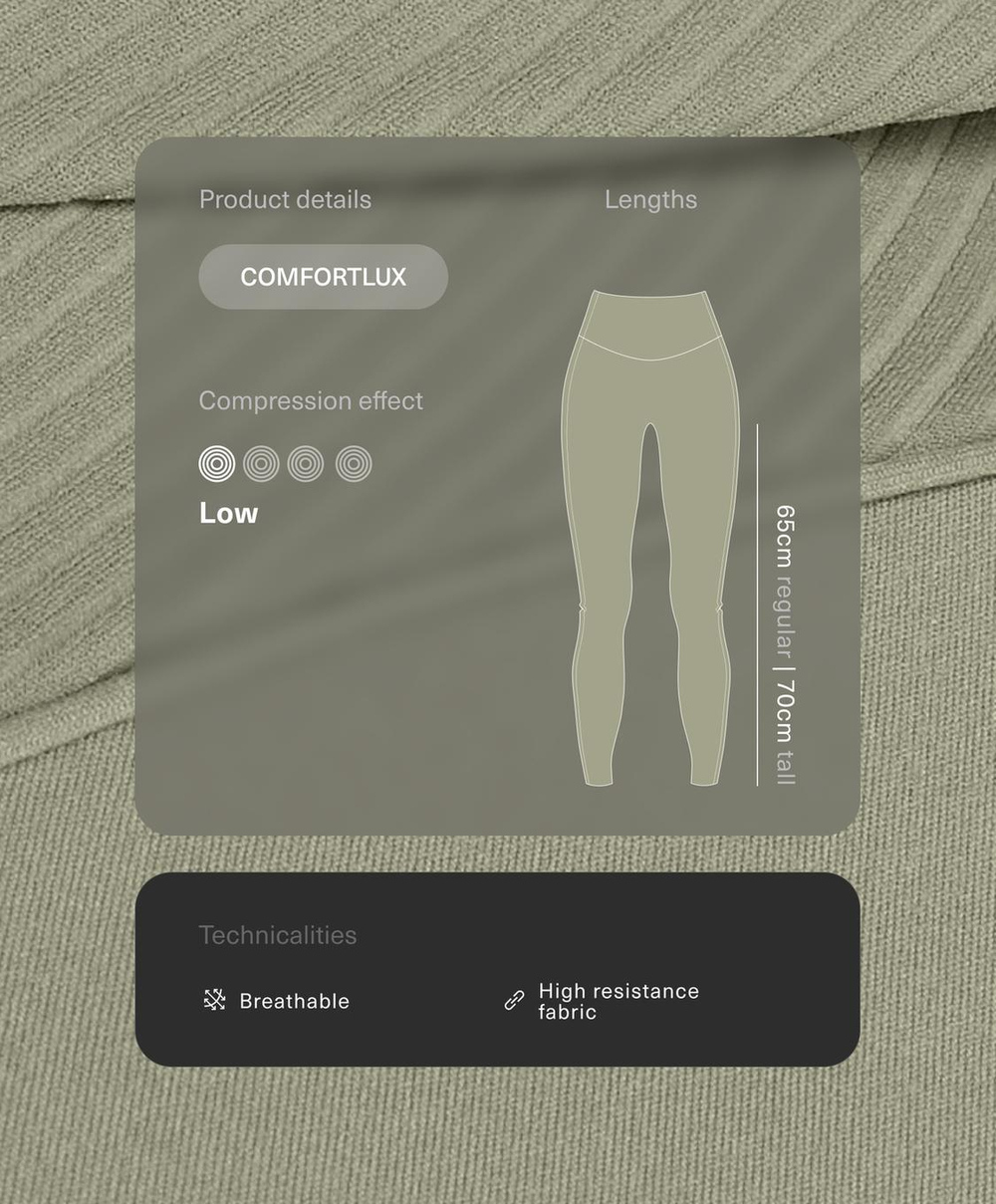 OYSHO Леггинсы Comfortlux с высокой посадкой в рубчик длиной до щиколоток, бледно-зеленый