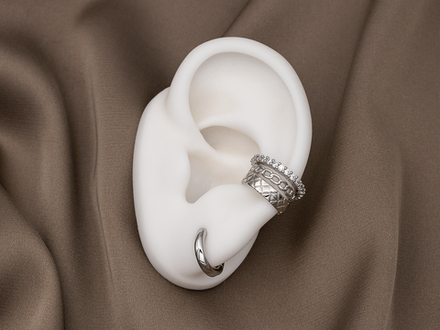 Кафф тройной со стразами и цепочкой (уценка)