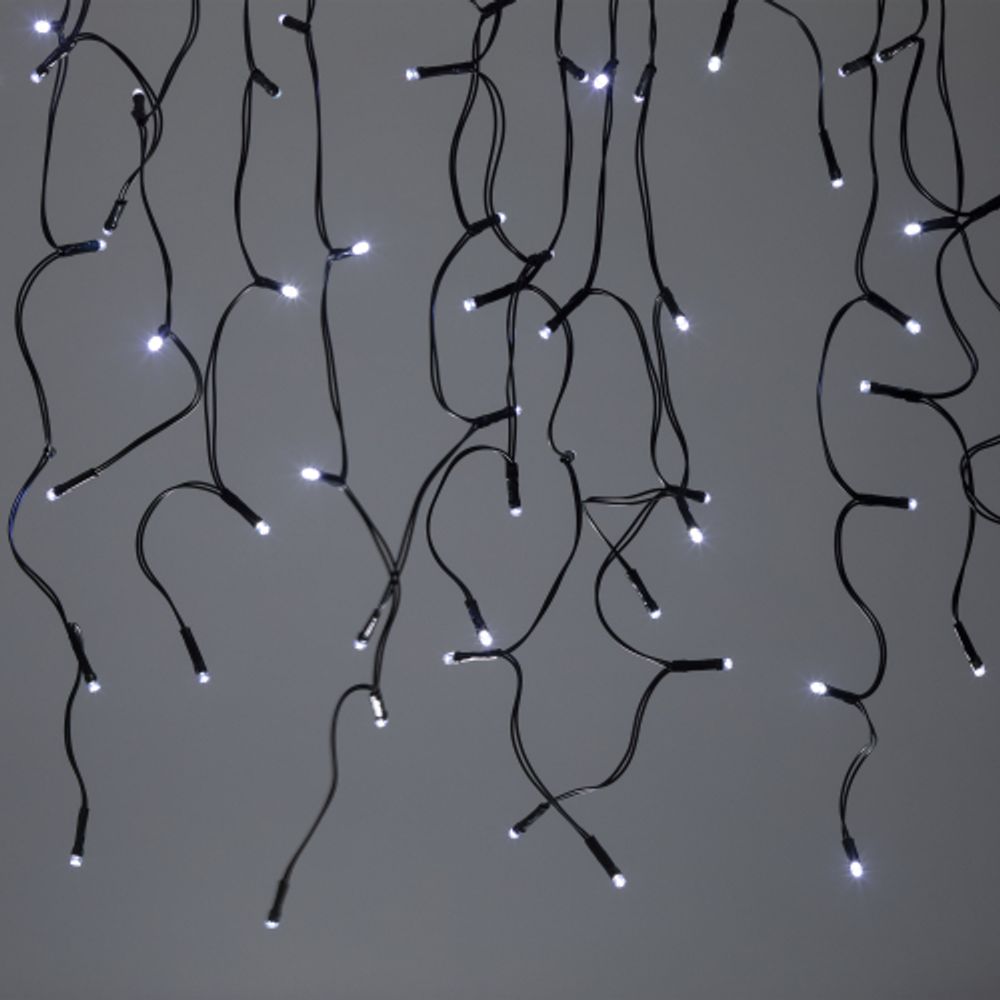 Садовая гирлянда ЭРА ERASF22-29 Бахрома на солнечной батарее холодный свет 2.4*0.5 м