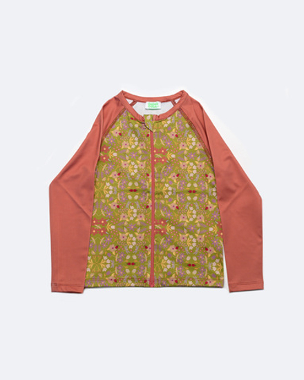 Купальный топ детский QAZAQ SOUL с длинным рукавом унисекс В цветочек