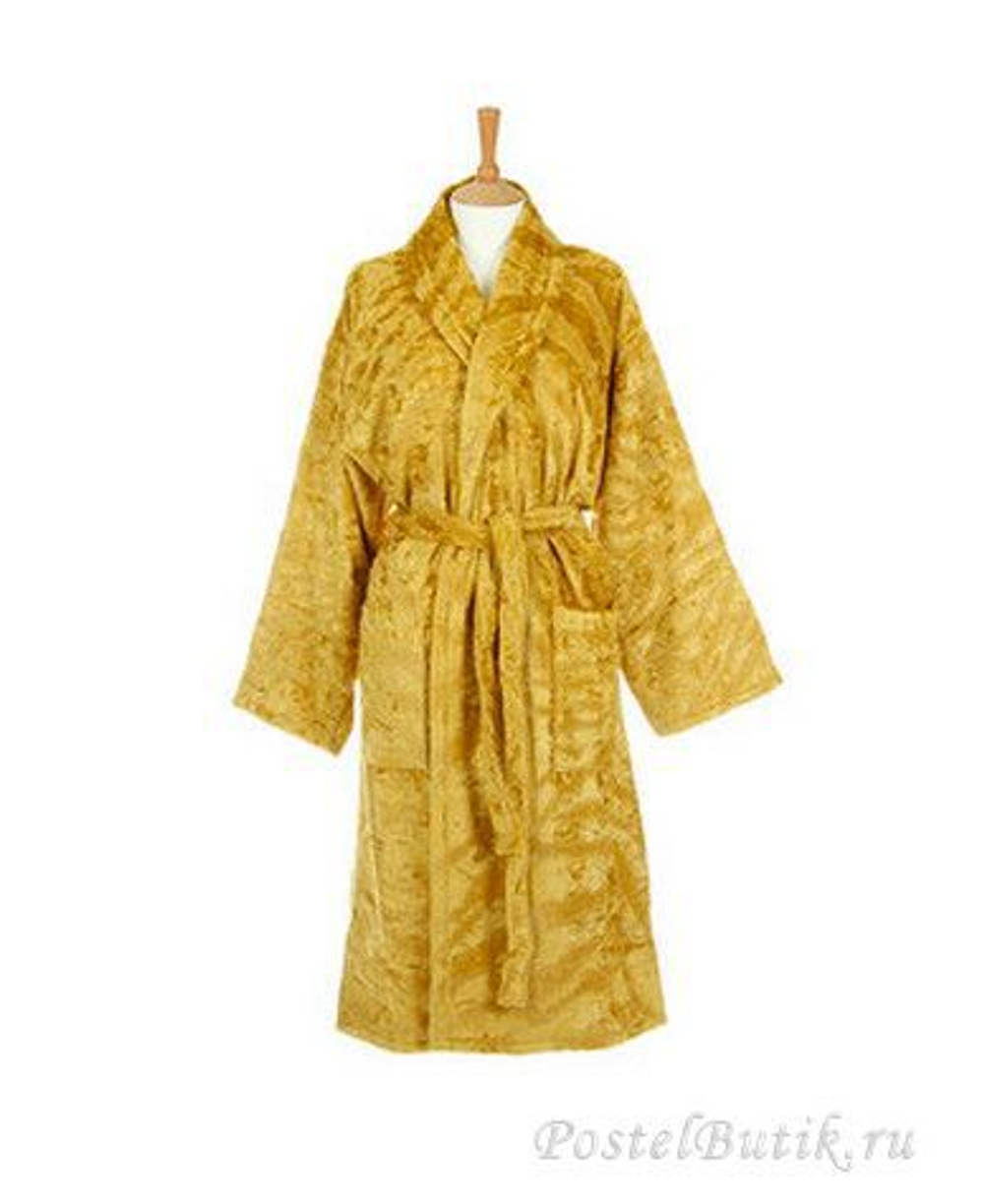 Элитный халат велюровый Zebra золотой от Roberto Cavalli