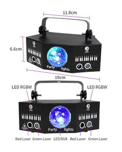 Световой прибор с лазерами