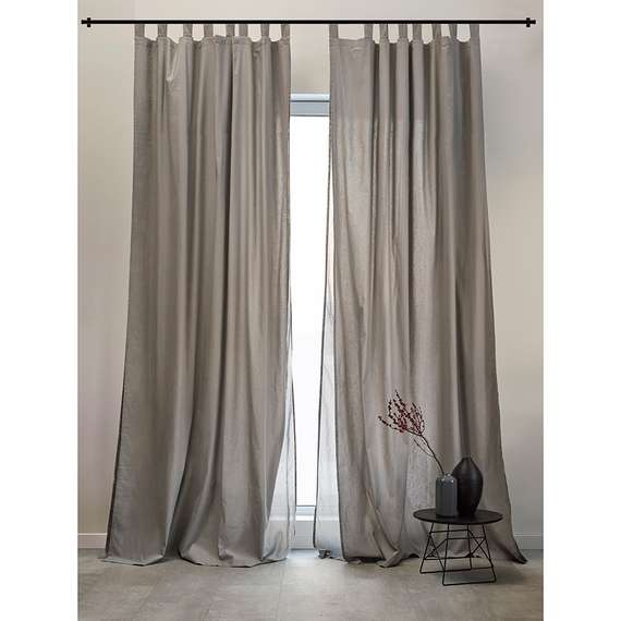 Штора из хлопка базовая серого цвета из коллекции essential, 150х290 см