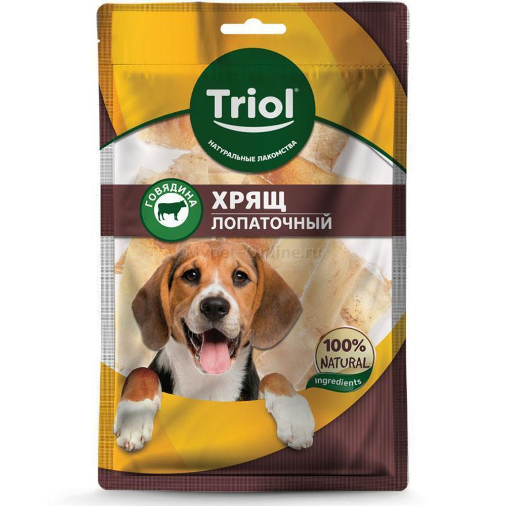 Хрящ лопаточный говяжий для собак, 50г, Triol