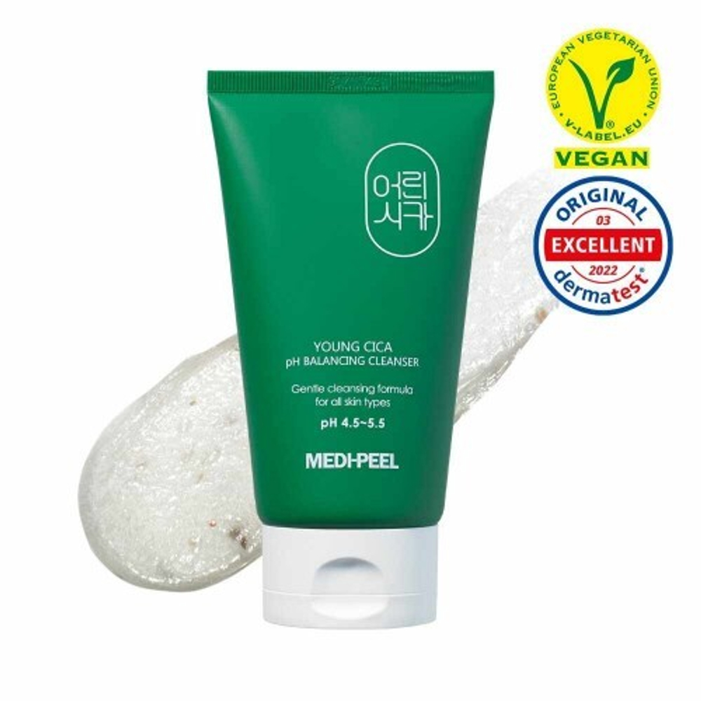 Medi-Peel Young Cica pH Balancing Cleanser успокаивающая пенка на основе центеллы азиатской