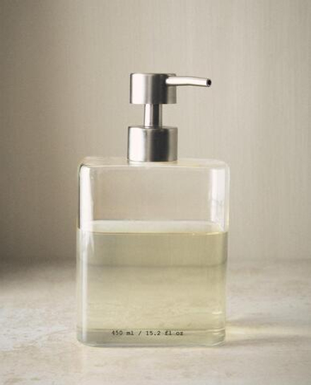ZARA HOME ДОЗАТОР ДЛЯ ЖИДКОГО МЫЛА ИЗ БОРОСИЛИКАТНОГО СТЕКЛА, ПРОЗРАЧНЫЙ
