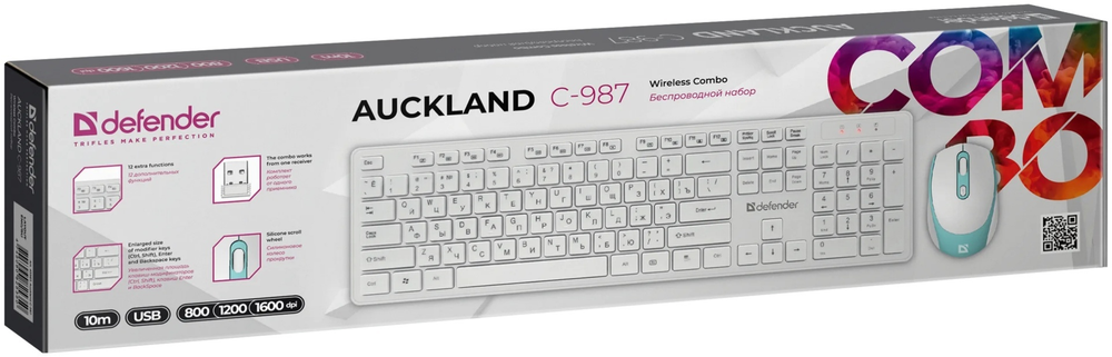 Клавиатура Defender Auckland C-987 45987 белый