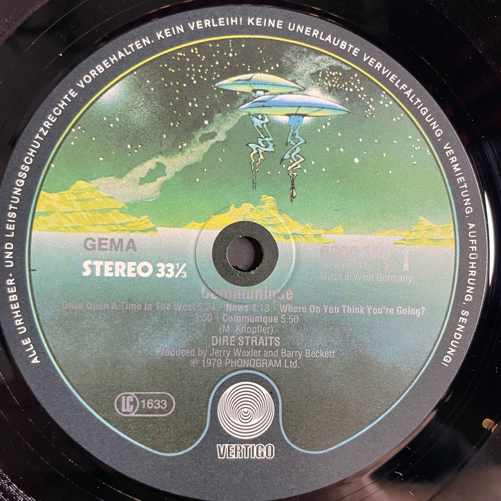 Винтажная виниловая пластинка LP Dire Straits Communique (Germany 1979)