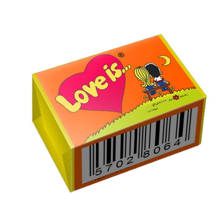 Жевательная резинка LOVE IS вкус Апельсин Ананас (оранж./желт.) 4,2 г