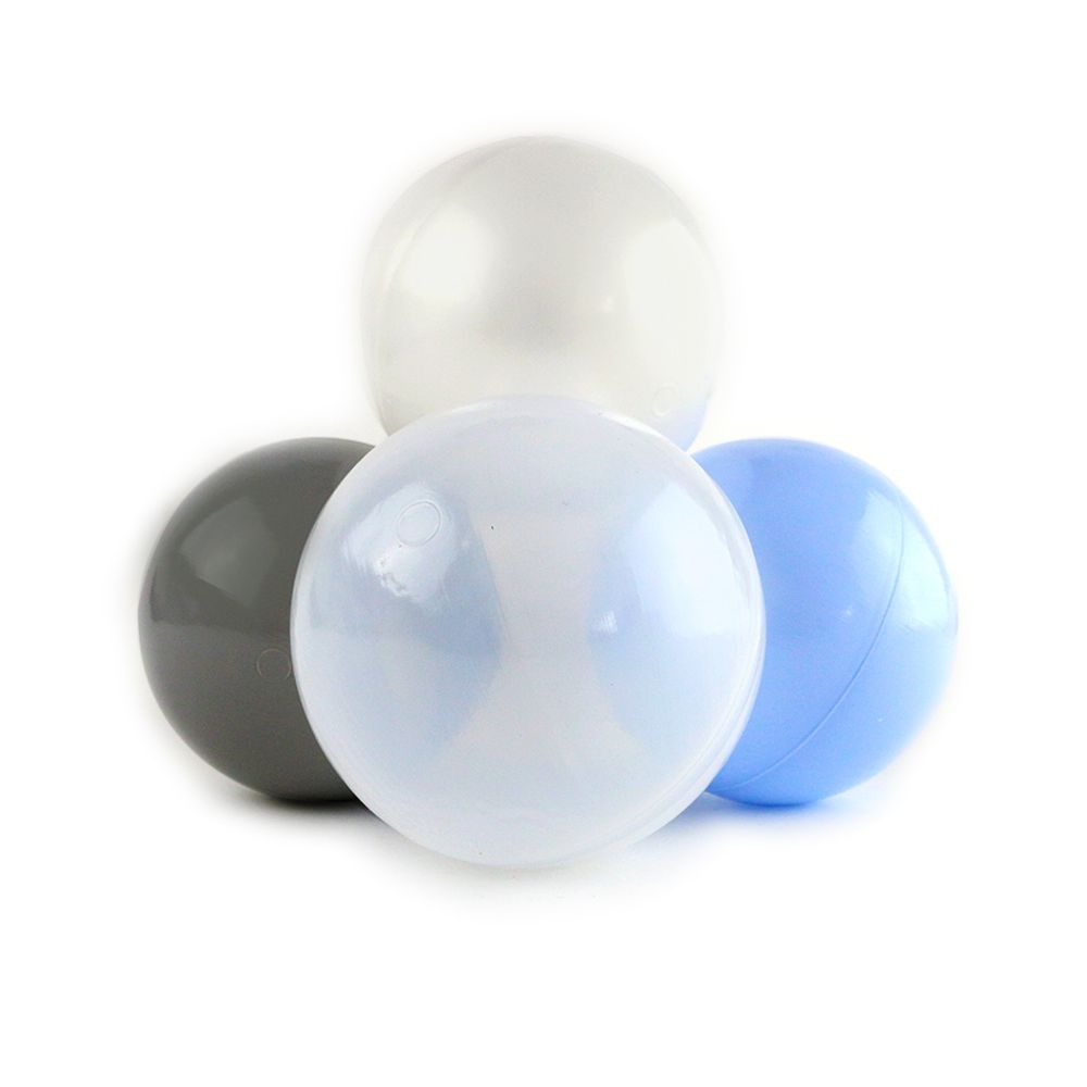 Набор шаров для сухого бассейна Pastel (150 шаров голубой/серый/жемчужный/прозрачный)