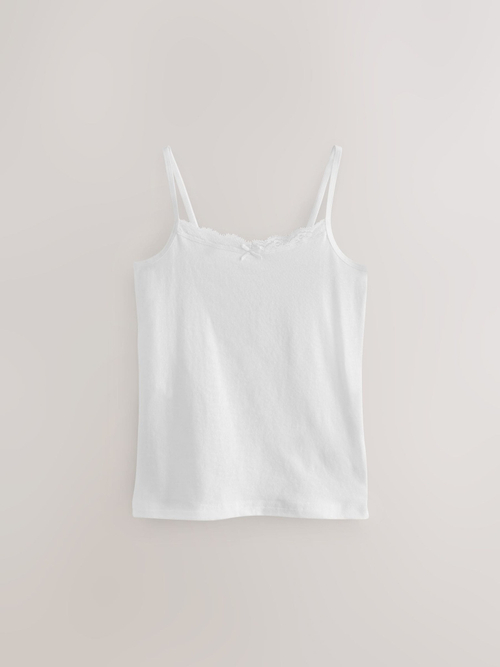 Майка на бретельках для девочки Next 185-023, 3 шт., Белый