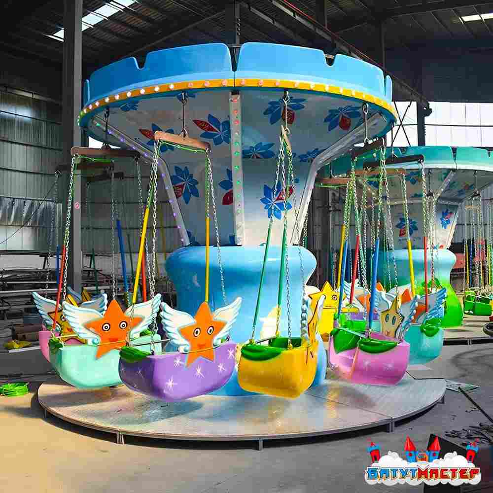 Аттракцион цепочная карусель «Звёздный хоровод», 12 мест, 5×5×3,5 м