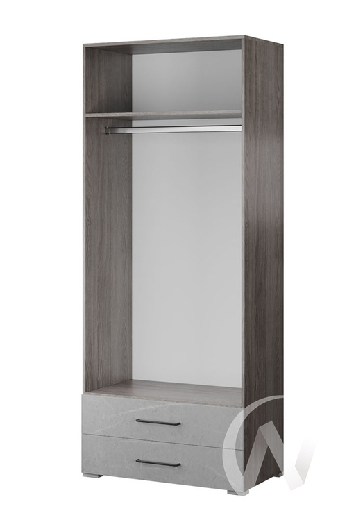 Шкаф 2-х створчатый Спальня Теана МДФ (ясень анкор темный/ мрамор лайт)