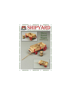Сборная картонная модель Shipyard телега с бочками (№81), 1/96