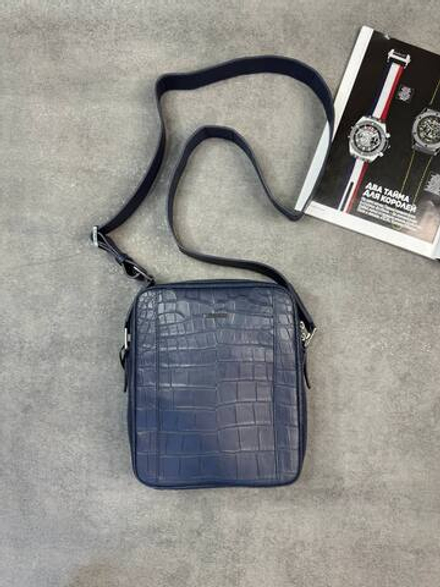 Сумка-мессенджер Hermes из кожи крокодила