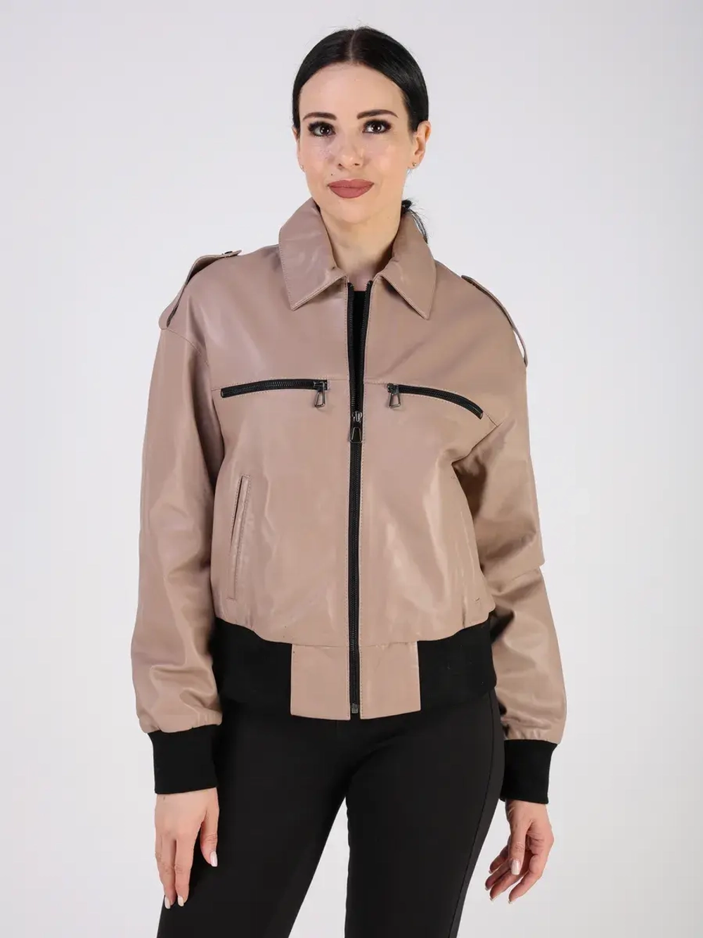 Кожаная куртка демисезонная